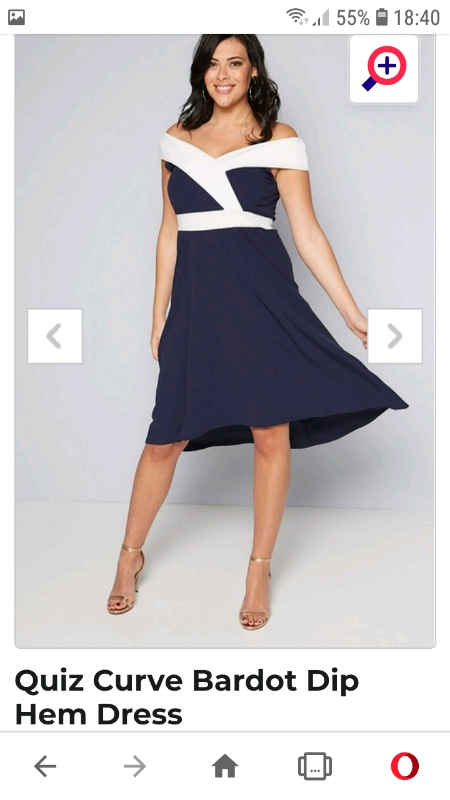 dip hem dress size 18